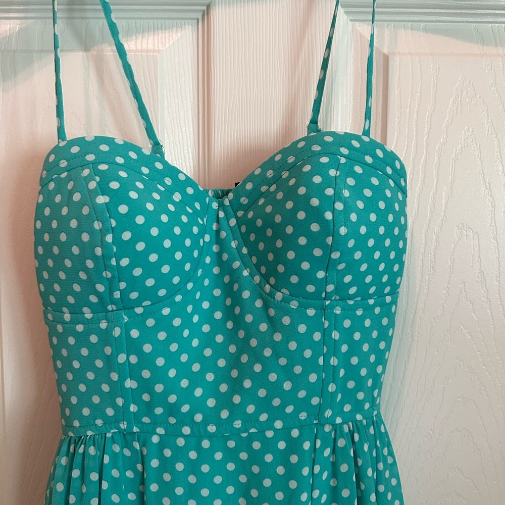 polka dot pinup rockabilly high low dress NWT - Picture 3 of 12